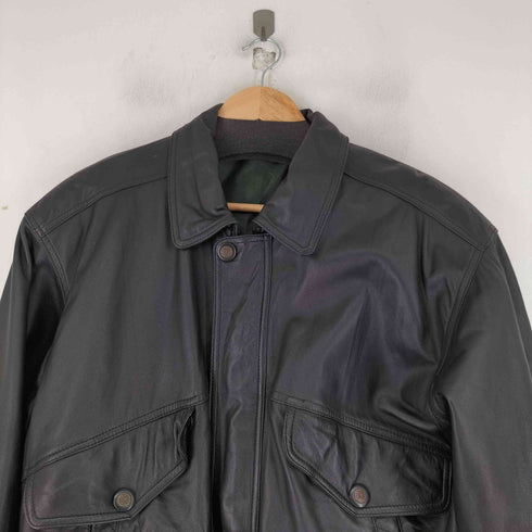 lamb leather 比翼レザーブルゾン メンズ