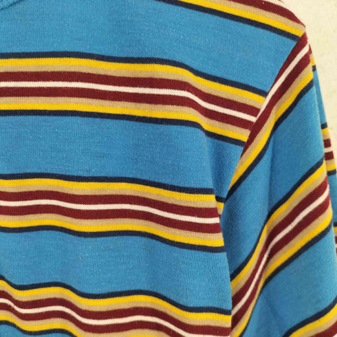 ジェーシーペニー JC Penney 70S ヘンリーネック ボーダーTシャツ メンズ import:L