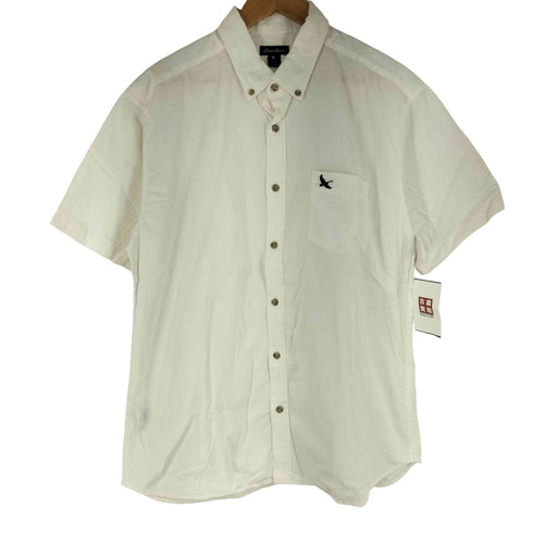 エディーバウアー Eddie Bauer 刺繍ロゴ S/S ボタンダウンシャツ メンズ L