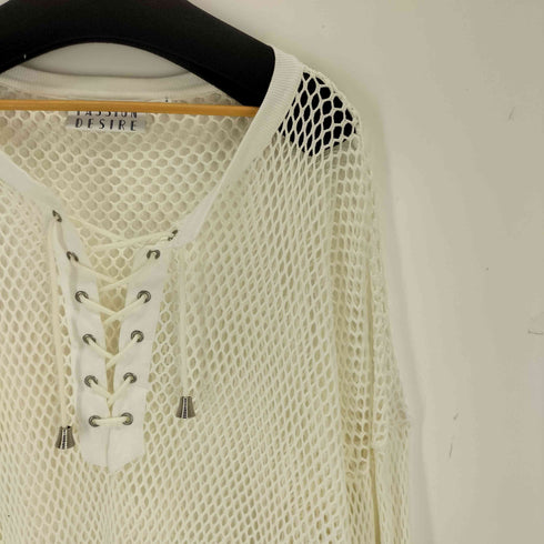 エルコンダクター el conductorH COTTON LACEUP LONG SLEEVE MESH TOP メンズ 4