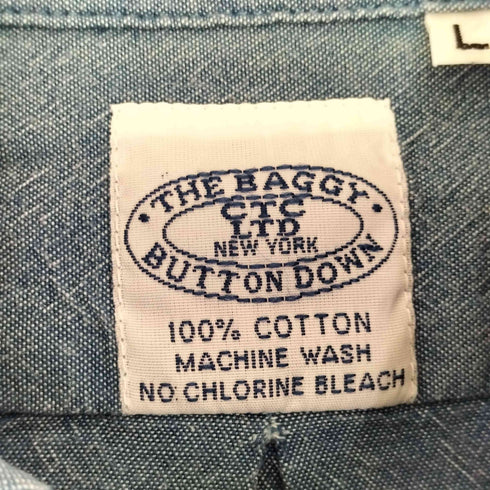 バギー THE BAGGY BUTTON DOWN 丸襟 L/Sシャツ メンズ L