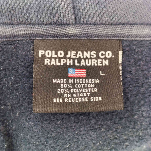 ポロジーンズカンパニーラルフローレン POLO JEANS COMPANY RALPH LAUREN 90S フロントロゴ ジップアップパーカー メンズ JPN:L
