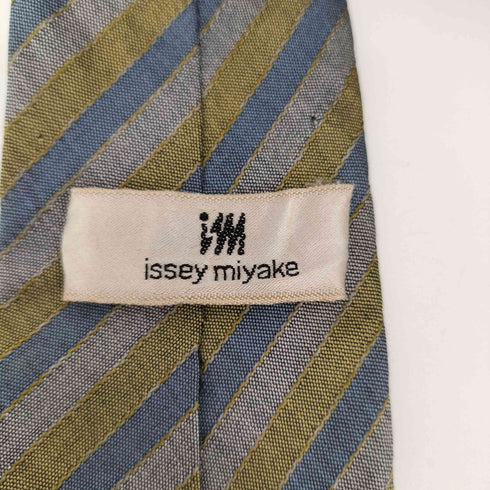 アイムイッセイミヤケ im ISSEY MIYAKE 絹 シルク 100% レジメンタル ストライプ ネクタイ メンズ