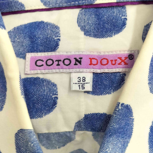 COTON DOUX 総柄 L/S シャツ 指紋 メンズ US:38