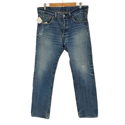 リーバイス Levis 501 ボタンフライ ダメージ ストレート デニムパンツ メンズ US:34-35