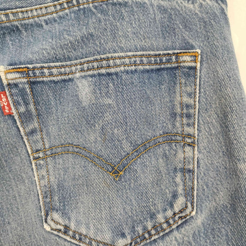 リーバイス Levis 501 ボタンフライ ダメージ ストレート デニムパンツ メンズ US:34-35