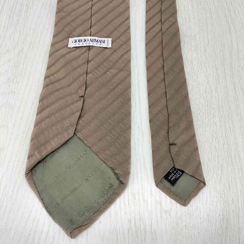 ジョルジオアルマーニ Giorgio Armani ラインデザインシルクネクタイ メンズ