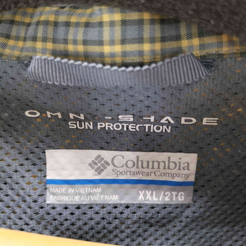 コロンビア Columbia OMNI-SHADE L/Sチェックシャツ BIG SIZE メンズ JPN:XXL