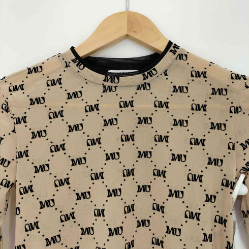 ムルーア MURUA 25aw フロッキーモノグラムシアートップス レディース FREE