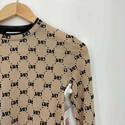 ムルーア MURUA 25aw フロッキーモノグラムシアートップス レディース FREE