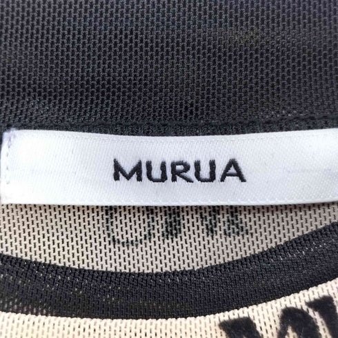 ムルーア MURUA 25aw フロッキーモノグラムシアートップス レディース FREE