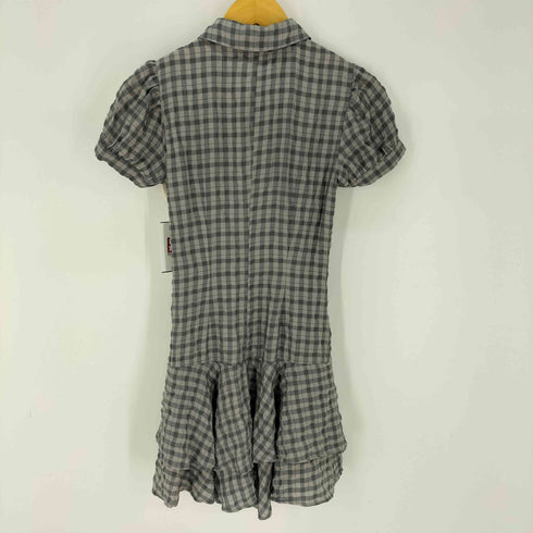 ザラ ZARA フリルヘムチェックショートワンピース レディース import:XS