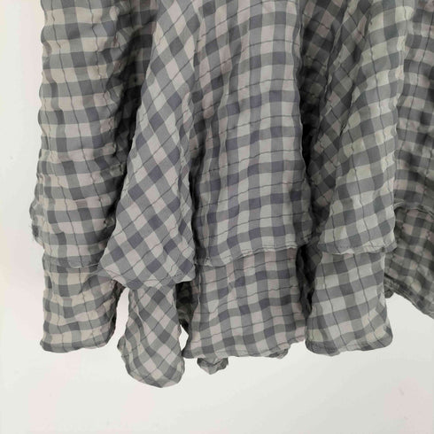 ザラ ZARA フリルヘムチェックショートワンピース レディース import:XS