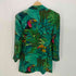 LINDA ALLARD ELLEN TRACY 総柄 鳥 1B シルク テーラード ジャケット レディース US:10