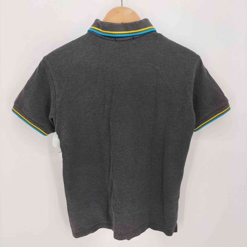 フレッドペリー FRED PERRY ロゴ刺繍 リブストライプ 鹿の子 ポロシャツ メンズ import:M