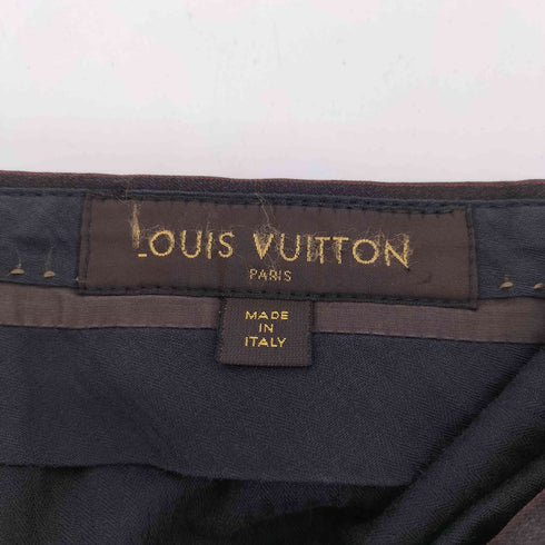 ルイヴィトン LOUIS VUITTON SUPER 130S ストライプ 3B テーラードジャケット + パンツスーツ セットアップ メンズ 上下共に50