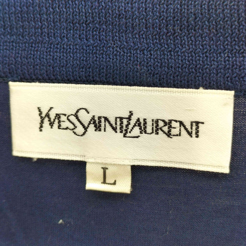 イヴサンローラン Yves Saint Laurent リブ切替 シルク S/S ブラウス レディース JPN:L