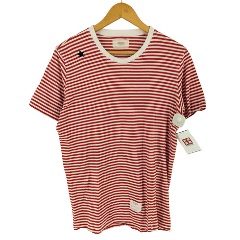 the editor 刺繍デザイン ボーダークルーネックS/S Tシャツ メンズ JPN:M