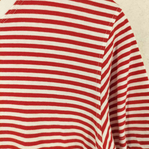 the editor 刺繍デザイン ボーダークルーネックS/S Tシャツ メンズ JPN:M