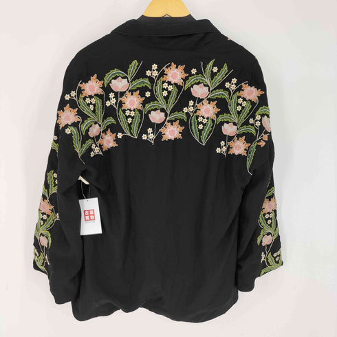 ザラ ZARA trf collection 花柄刺繍 ガウンジャケット レディース import:XL