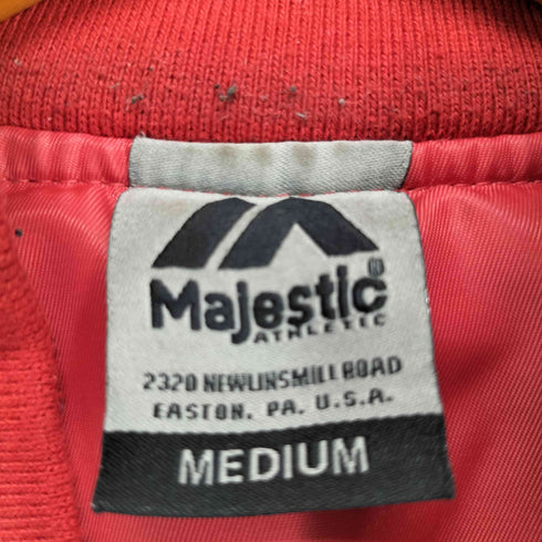 マジェスティックアスレチック Majestic ATHELETIC チームロゴ刺繍 サテン スタジアムジャンパー メンズ M