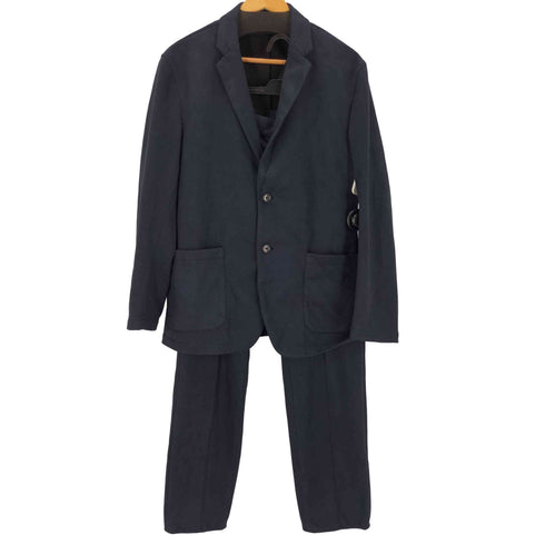 バーニーズニューヨーク BARNEYS NEWYORK ポリエステルスエード素材テーラードジャケット メンズ 48/48