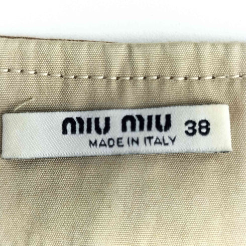 ミュウミュウ miu miu イタリア製 プリーツ フレア ミニスカート Y2K レディース 42