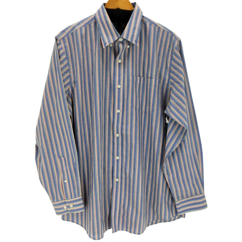 エルエルビーン L.L.Bean WRINKLE RESISTANT ストライプ L/S BDシャツ メンズ JPN:L