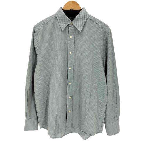 エディーバウアー Eddie Bauer 緑タグ ストライプ L/S コットン シャツ メンズ JPN:M
