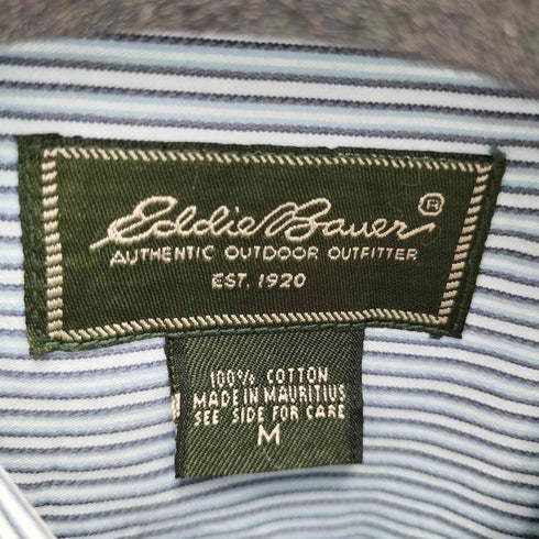 エディーバウアー Eddie Bauer 緑タグ ストライプ L/S コットン シャツ メンズ JPN:M