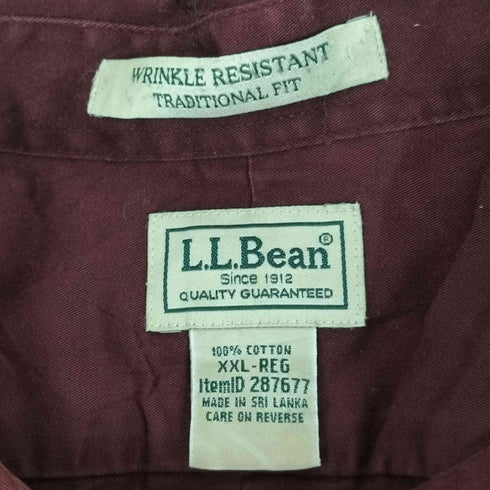 エルエルビーン L.L.Bean WRINKLE RESISTANT コットン L/S BDシャツ TRADITIONAL FIT BIG SIZE メンズ JPN:XXL