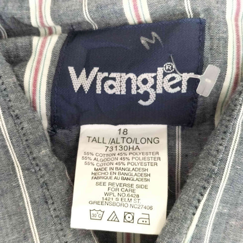 ラングラー Wrangler S/S ストライプ ウエスタンシャツ メンズ 18