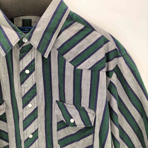 ラングラー Wrangler S/S ストライプ ウエスタンシャツ BIG SIZE メンズ JPN:XXL