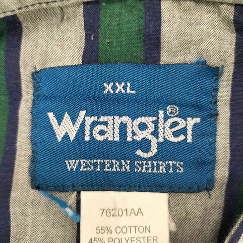 ラングラー Wrangler S/S ストライプ ウエスタンシャツ BIG SIZE メンズ JPN:XXL