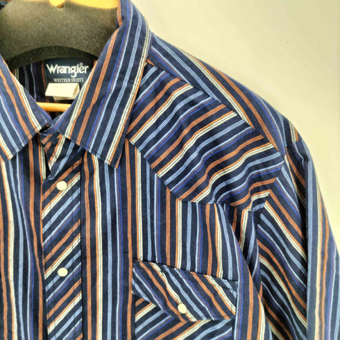 ラングラー Wrangler S/S ストライプ ウエスタンシャツ メンズ 2X