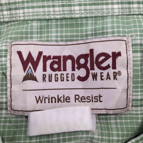 ラングラー Wrangler S/S Wrinkle Resist S/S チェックシャツ メンズ