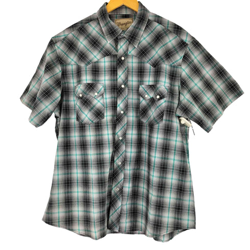 ラングラー Wrangler S/S ストライプ ウエスタン スナップシャツ オンブレ メンズ JPN:XL