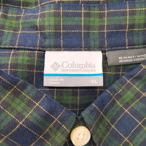 コロンビア Columbia OMNI-WICK チェック柄 シャツ メンズ JPN:XL