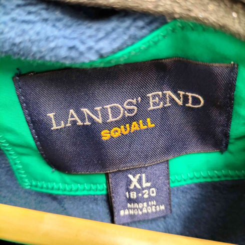 ランズエンド LANDS END SQUALL 裏フリース フーデッドジャケット メンズ XL 18-20