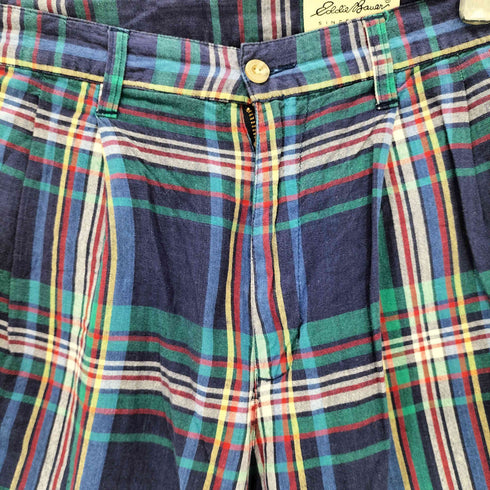 エディーバウアー Eddie Bauer 00s インド綿 マドラスチェック ショーツ ハーフパンツ メンズ 31