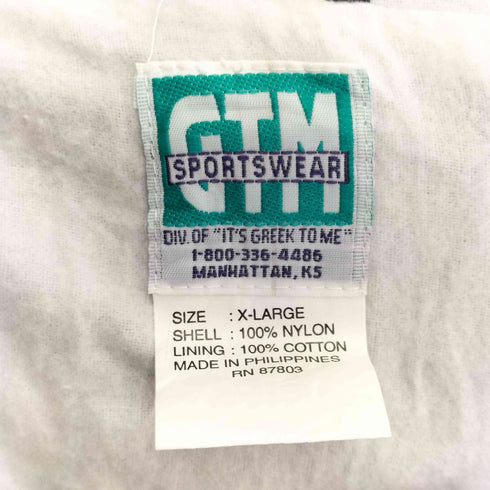 GTM sportwear ロゴ刺繍 ナイロンアノラックパーカー メンズ JPN:XL