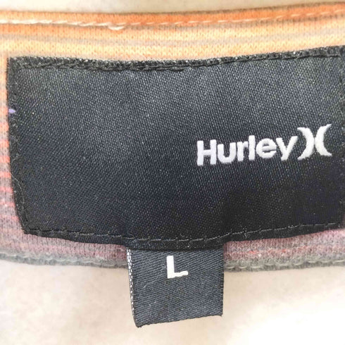 ハーレー Hurley マルチカラー ボーダー デザイン フルジップ パーカー メンズ JPN:L