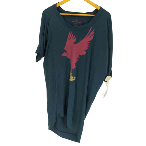 ヴィヴィアンウエストウッドレッドレーベル Vivienne Westwood RED LABEL 鷹 オーブロゴプリント アシメ S/S ボートネック Tシャツ レディース 2