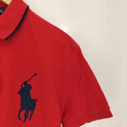 ポロバイラルフローレン Polo by RALPH LAUREN 現行タグ CUSTOM FIT ビッグポニー刺繍 袖ナンバリング3 鹿の子 半袖 ポロシャツ メンズ import:M
