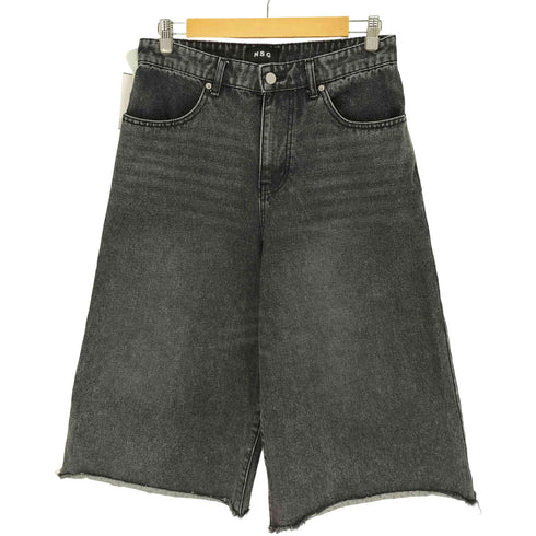 ヴィンテージ加工 ワイドデニムハーフパンツ メンズ JPN:L