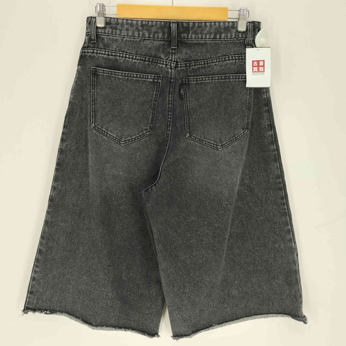 ヴィンテージ加工 ワイドデニムハーフパンツ メンズ JPN:L