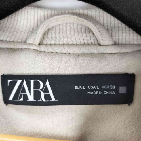 ザラ ZARA スエード調 ボンバージャケット レディース L