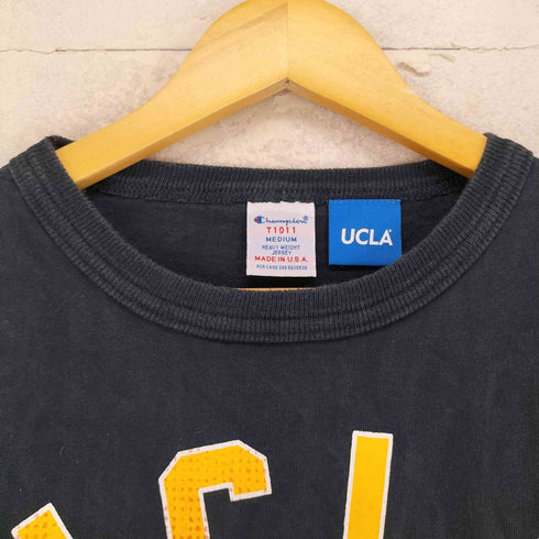チャンピオン Champion USA製 三段 フロントプリントクルーネックTシャツ メンズ M