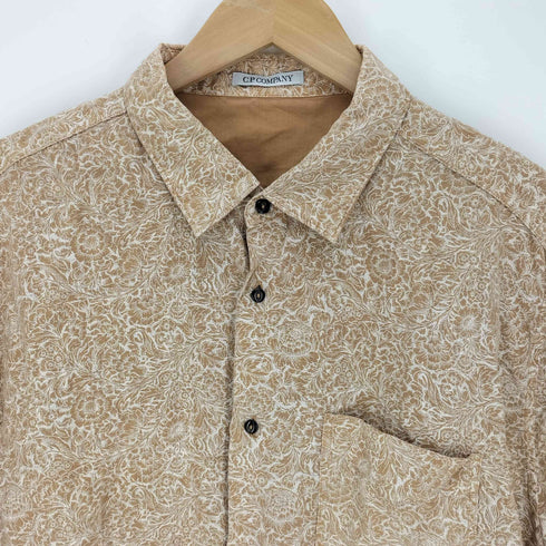 シーピーカンパニー C.P.COMPANY 1984SS Massimo Osti マッシモ・オスティ期 本人期 イタリア製 リネン100 花柄 S/S シャツ メンズ XXXL