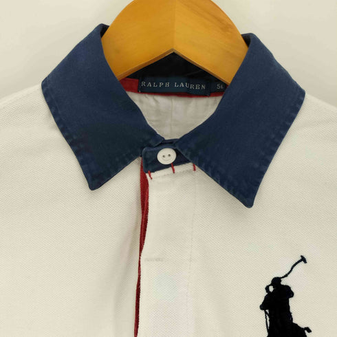 ラルフローレン RALPH LAUREN ビッグポニー刺繍 ナンバリングワッペン S/S 鹿の子 ポロシャツ レディース 5i
